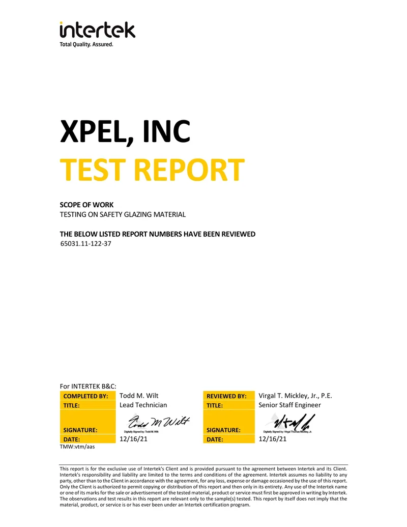 安全玻璃衝擊測試